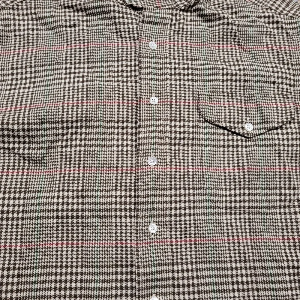 Ralph Lauren Shirt Boys 12 Plaid Mandarin Band Collar Button Up Long Sleeve Pony